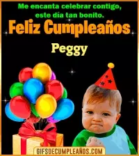 GIF Meme de Niño Feliz Cumpleaños Peggy